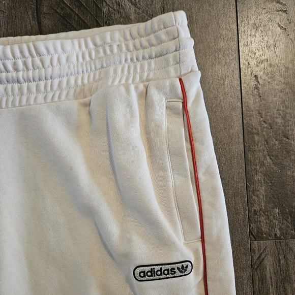❌️ Adidas Athletic White & Red Stripe Fleece Jogger Sweatpants - Size 2X NWT ❌️ - Picture 3 of 10